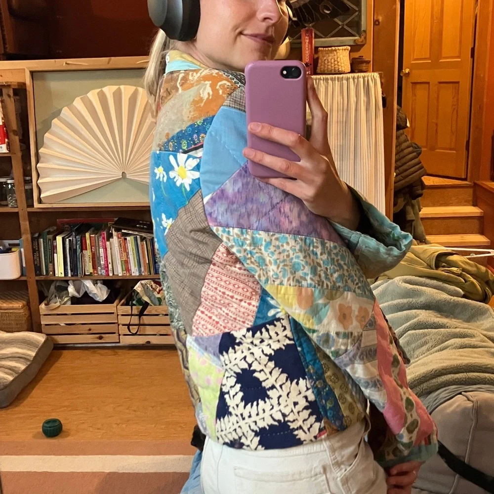 One of a kind handmade quilt Jacket - Picture 4 of 4